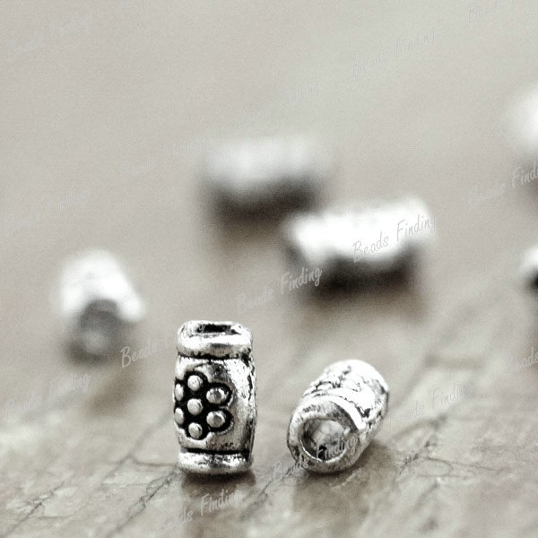 Small silver tibetan bali style bead